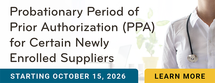 Probationary period for certain newly enrolled suppliers