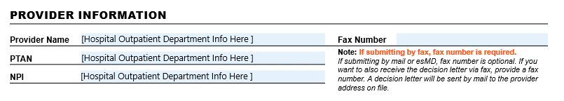 Attention Outpatient Department Prior Authorization OPD 