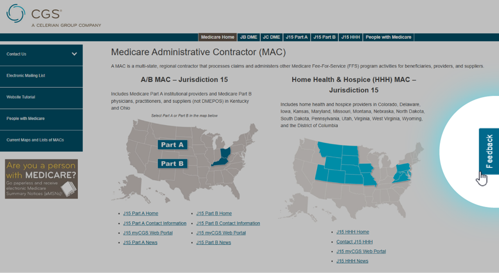 Click on the Feedback tab to report issues