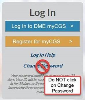 Do not click the Change Password link.