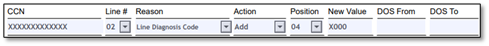 Line Diagnosis Code