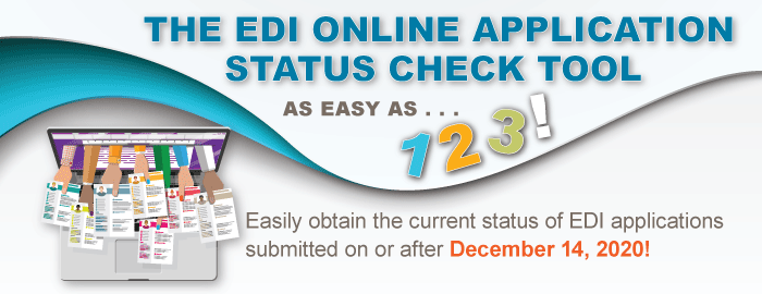 EDI application status check