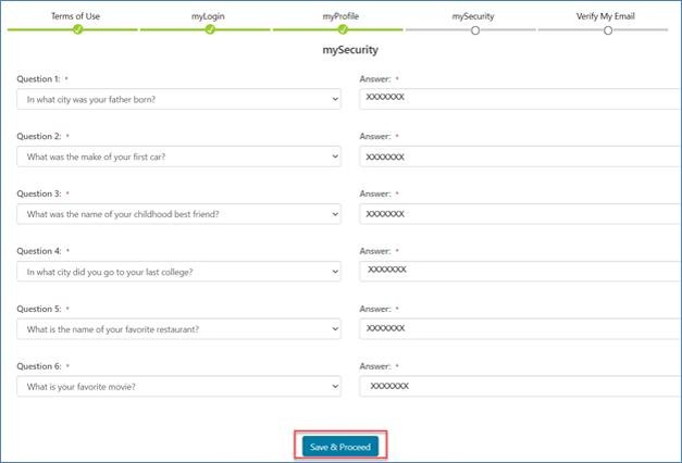 security questions