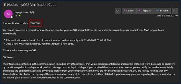 verify code