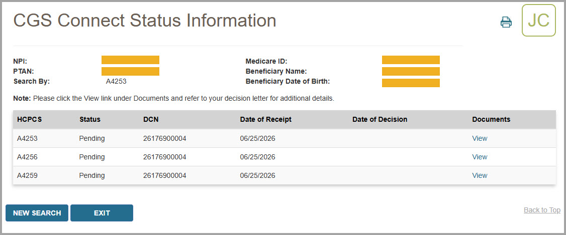 Status Info