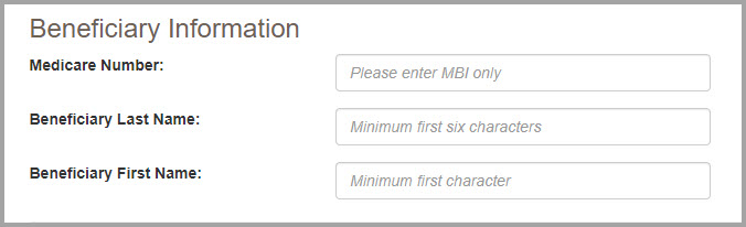 Enter the Beneficiary Information