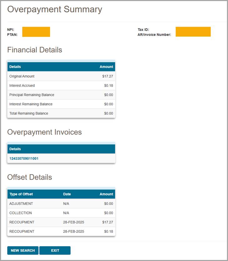 Searching by AR/Invoice Number