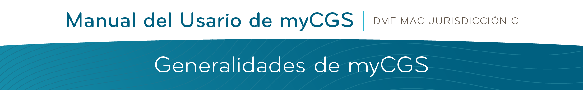Generalidades de myCGS