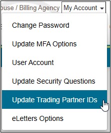 Select Update Trading Partner IDs